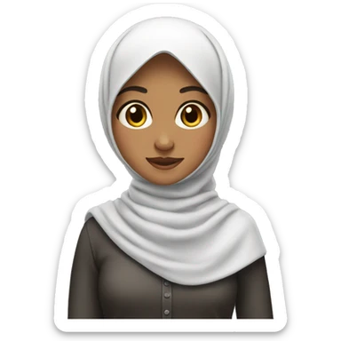 Girl with jilbab sticker