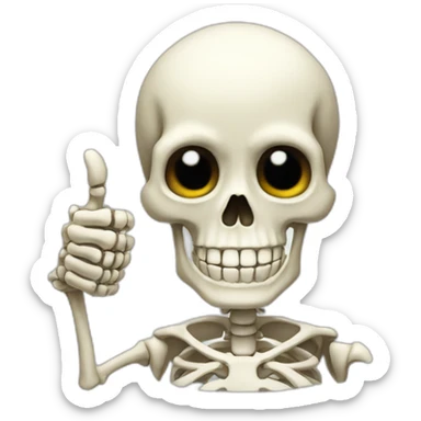 skeleton thumbs up sticker