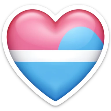 heart with transgender pride colors sticker