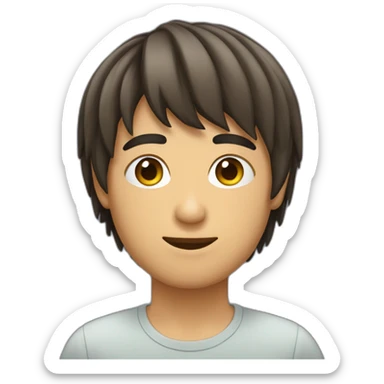 Joven con flequillo y morocho sticker