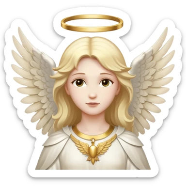 guardian angel with wings and halo from bible sticker