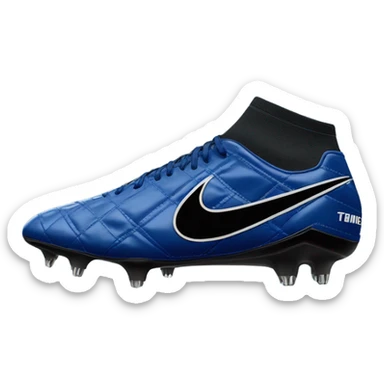 Nike tiempo cleats with studs the tiempo the legends dark vlue and blavk make it almost like the real life ones sticker