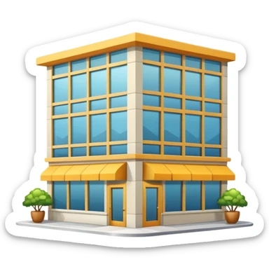 healthy restaurant building sticker