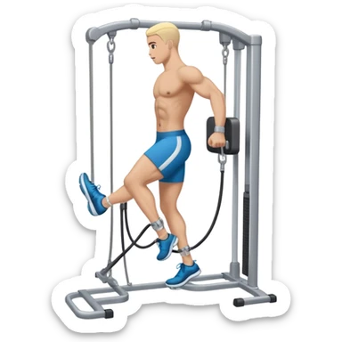 standing cable-machine-leg-raise with ankle-cuffs sticker