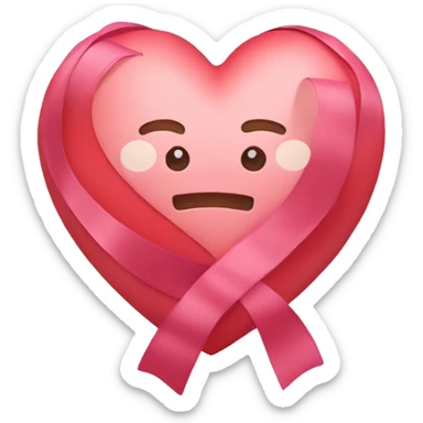 Heart with ribbon sticker