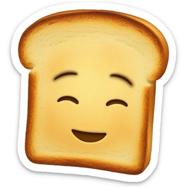 toast with toasted lettering TURUSHA sticker