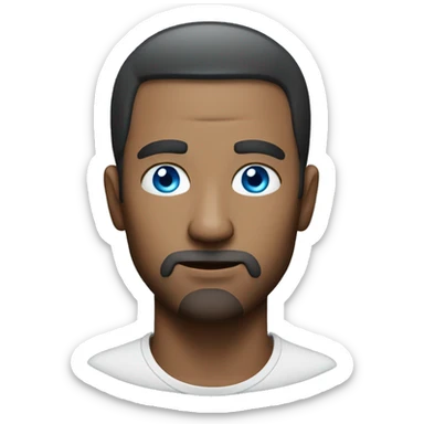 mysterious man with blue eyes sticker