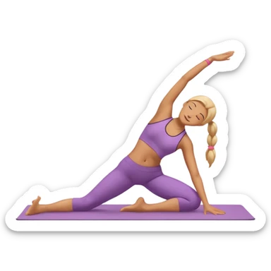 Yoga stretches sticker