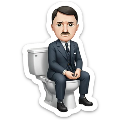 Adolf Hitler auf Toilette  sticker