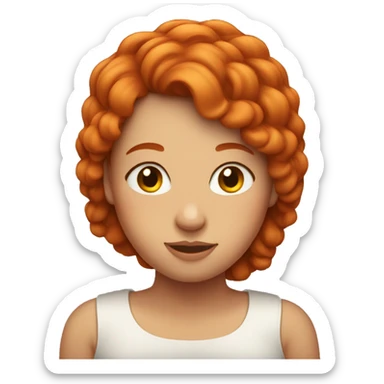 a redheaded girl with a big bump on her head sticker