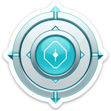  White And Cyan Cyber Aesthetic Deco sticker