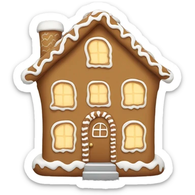 Cosy beige gingerbread house  sticker