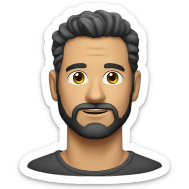 Cabeza de sean conery sin pelo y con barba corta sticker