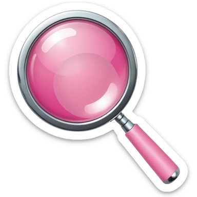 mix light pink dark pink and white girly chrome internet with a magnifying glass sticker