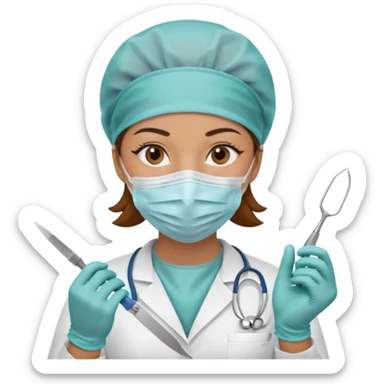 woman surgeon sticker