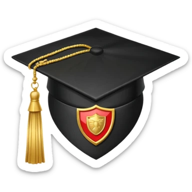 Graduation Cap + Shield sticker