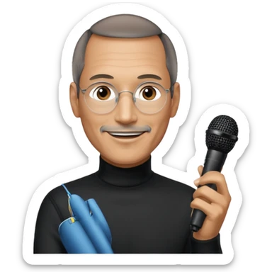 create a founder mode emoji like steve jobs having a 100 executive retreat in the woods

 sticker