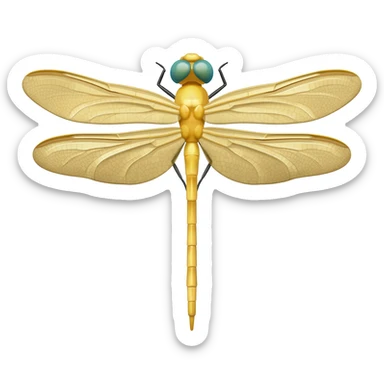 Light beige shiny dragonfly sticker