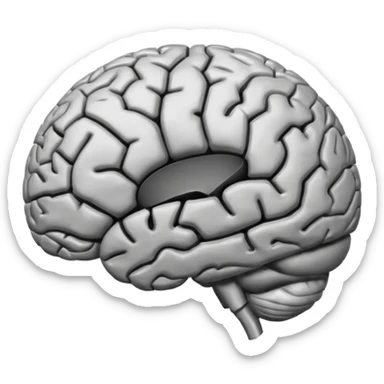 Brain showing hole sticker