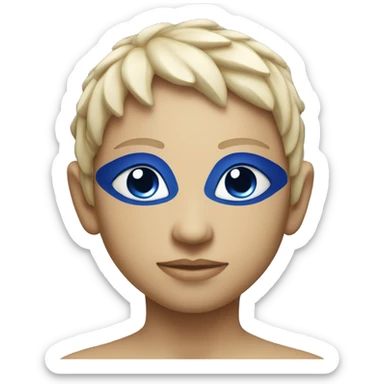 Indigo 3rd eye chakra symbol 6 sticker