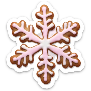 Pastell pink asthetic clean Christmas cookie snowflake sticker