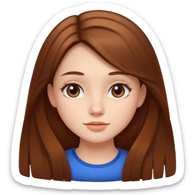 a girl with square face sticker