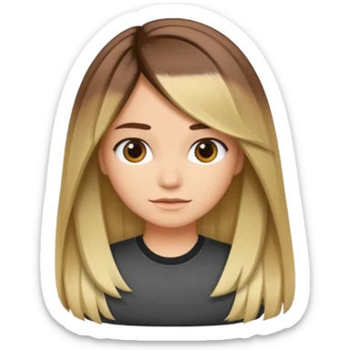 pelo con mechas californianas sticker