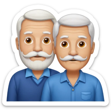 Rock in’roll  gay Granpa couple sticker