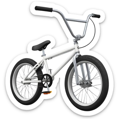 Professional BMX bicycle with small tires, high handlebar, strong frame, sports equipment, extreme sports bike sticker