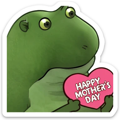 ￼capybara saying happy mother's day  sticker