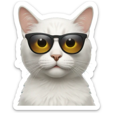 Cat with sunglasses sticker