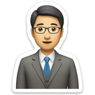 Asian teacher sticker