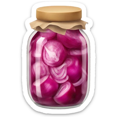 pickled red onions in a jar sticker