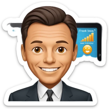 Frank sinatra emoji showing some data anlytics sticker
