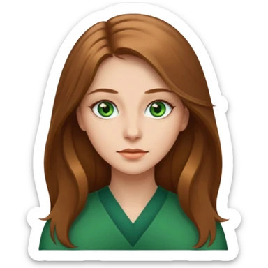 Femme cheveux longs chatain clair sticker