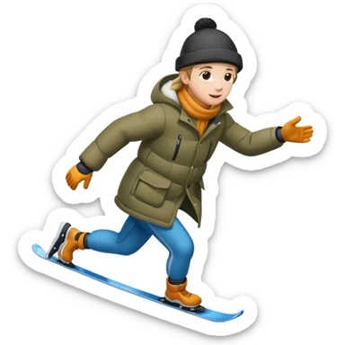 Xc skiing sticker