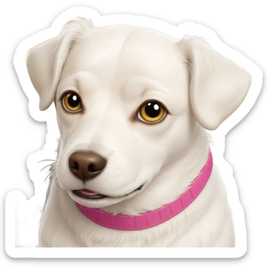 realistic dog portrait closeup sticker