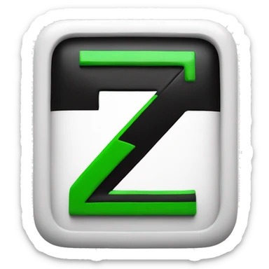 Black number 7 incased inside a white Capital D with a small green x next to it sticker