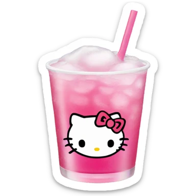 hello kitty drink sticker