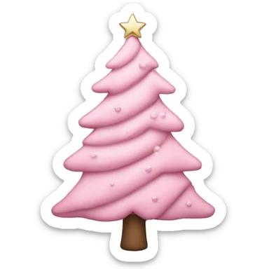 Light pink Christmas tree  sticker