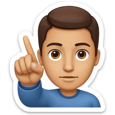 a finger pointing at the reader sticker