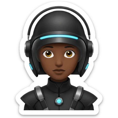 time traveler in black clothes sticker