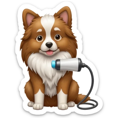 dog hair dryer sticker