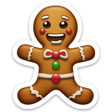 gingerbread man sticker