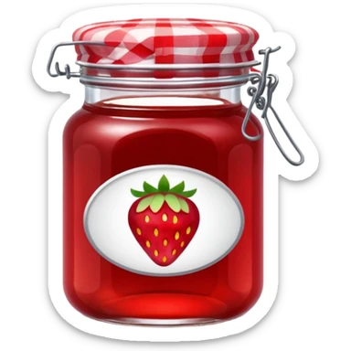 jar of strawberry jam' sticker