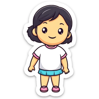 Beautiful smiling girl jinx sticker