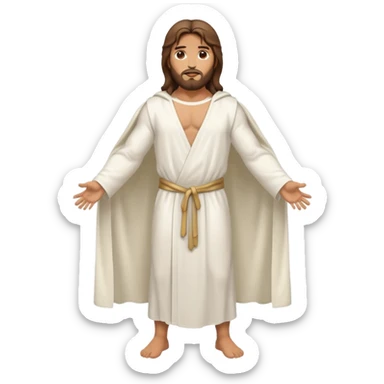 fullbody jesus christ jacked, sleeveless sticker