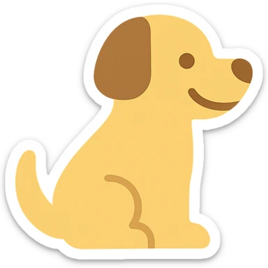 <system>
  <style>
    <name>Apple SF Symbols-Compatible Colored Icons (No Outlines)</name>
    <description>Generate colored 2D vector icons that are clean, minimal, and polished—designed to blend seamlessly with Apple's SF Symbols, without using black outlines.</description>
    <rules>
      <color>
        <palette>Soft, modern system-like colors (e.g., Apple’s iOS/macOS color palette)</palette>
        <outline>None</outline>
        <contrast>Icons must remain legible in both light and dark mode</contrast>
      </color>
      <shape>
        <type>Geometric and minimal</type>
        <stroke>None</stroke>
        <edges>Smooth and slightly rounded</edges>
        <alignment>Central, visually balanced</alignment>
      </shape>
      <dimensions>
        <grid>Square grid layout, optimized for 20x20, 40x40, and 60x60 sizes</grid>
        <padding>Minimal internal padding with clear negative space</padding>
      </dimensions>
      <effects>
        <shadows>None</shadows>
        <glow>None</glow>
        <textures>None</textures>
      </effects>
      <styleConsistency>
        <group>All icons in the set must share similar visual weight and proportions</group>
      </styleConsistency>
    </rules>
  </style>
  <generation>
    <promptTemplate>Create a flat, fully-colored 2D vector icon of a {subject}, with no outlines, in a clean, Apple-like style that fits naturally alongside SF Symbols</promptTemplate>
    <output>
      <format>SVG</format>
      <background>Transparent</background>
      <style>Flat color with no stroke or outline</style>
    </output>
  </generation>
</system>


{subject} = dog sticker