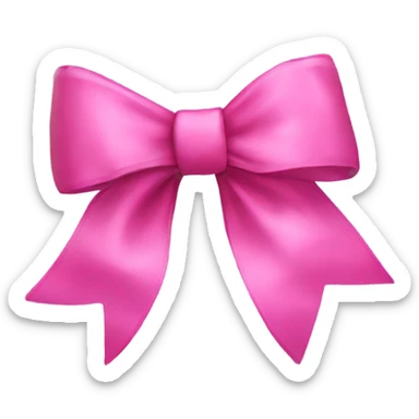 Pink Christmas bow sticker