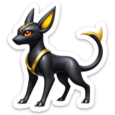 Futuristic Umbreon-Houndoom-Genesect-Pokémon-Fakémon-hybrid-creature sticker